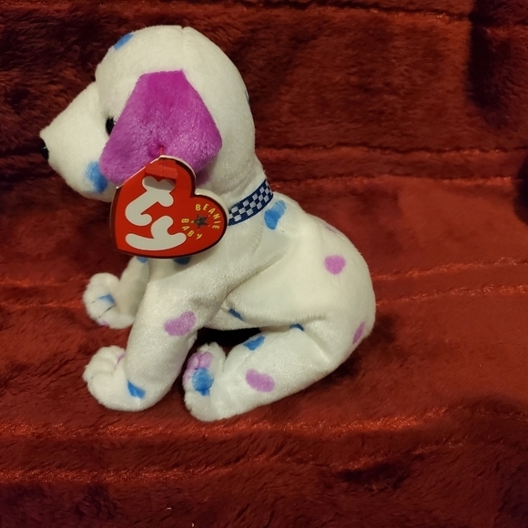 𝅺TY Beanie Baby Dizzy   with purple and blue spots - Picture 2 of 4